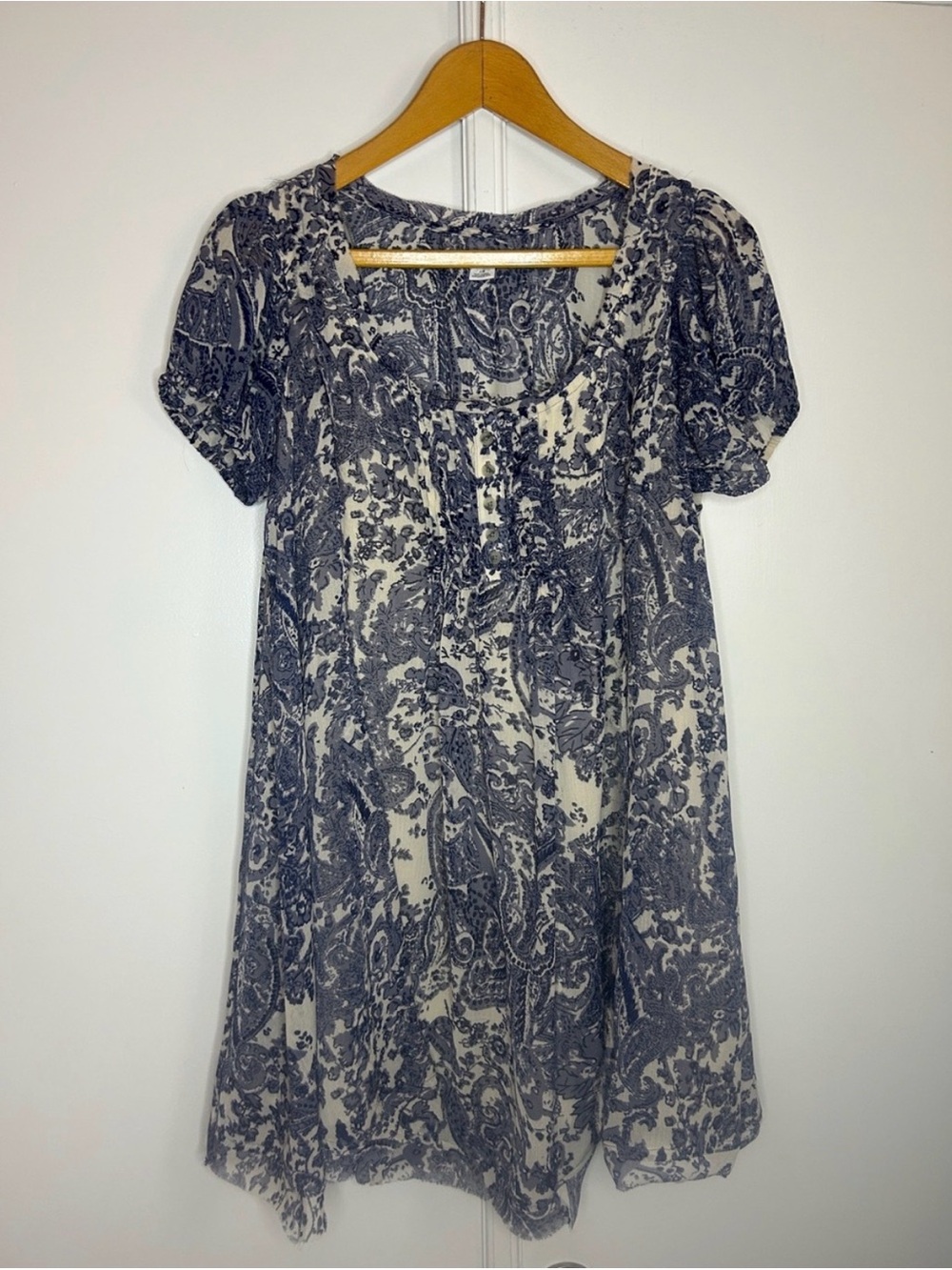 Kimchi Blue Paisley Babydoll Dress  Medium - Picture 2 of 11